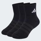 Kit Meia Adidas Ank 3 Pares Juvenil Preta e Branca