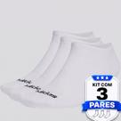 Kit Meia Adidas Cano Baixo 3 Pares Branco Kit Meia Adidas Cano Baixo 3 Pares Branco
