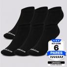 Kit Meia Adidas Cano Baixo Logo 6 Pares Preta