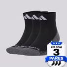 Kit Meia Adidas Cano Médio 3 Pares PRF C CC QRT Preta Kit Meia Adidas Cano Médio 3 Pares PRF C CC QRT Preta