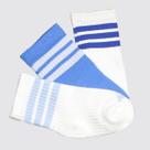 Kit Meia Adidas Crew 3 Pares Infantil Azul