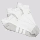 Kit Meia Adidas ESS Cano Baixo 3 Pares Branca e Cinza