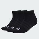 Kit Meia Adidas ESS Low 3 Pares Preta e Branca