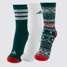 Kit Meia Adidas GFX Cano Alto 3 Pares Kit Meia Adidas GFX Cano Alto 3 Pares