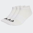 Kit Meia Adidas Invisível 3 Pares Branca e Preta Kit Meia Adidas Invisível 3 Pares Branca e Preta