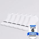 Kit Meia Adidas Logo Cano Baixo 6 Pares Branca