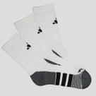 Kit Meia Adidas Performance 3 Pares Cano Alto Branco e Cinza