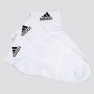 Kit Meia Adidas Sportswear Ankle 3 Pares Branca e