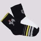Kit Meia Atlético Mineiro 2 pares Infantil Branca e Preta