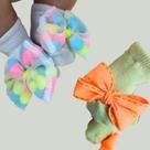 Kit meia bebê menina laço pompom confortável e delicada Kit meia bebê menina laço pompom confortável e delicada
