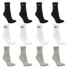 Kit Meia Cano Médio Olympikus 12 Pares Masculina