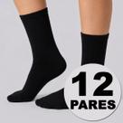 Kit Meia Dallf Cano Alto 12 pares Feminina Preta Kit Meia Dallf Cano Alto 12 pares Feminina Preta