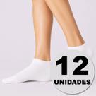 Kit Meia Dallf Cano Curto 12 pares Feminina Branca Kit Meia Dallf Cano Curto 12 pares Feminina Branca