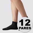 Kit Meia Dallf Cano Curto 12 pares Feminina Preta Kit Meia Dallf Cano Curto 12 pares Feminina Preta