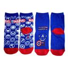 Kit meia Disney/Marvel infantil com 4 pares - 2 pares Ariel lilás e 2 pares Capitão América Basic