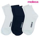 Kit Meia Feminina 3 Pares Moleca Cano Médio