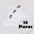 Kit Meia Fila 15 Pares Cano Curto Branco