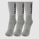 Kit Meia Fila 3 Pares Cano Alto Double Cinza