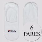 Kit Meia Fila 6 Pares Cano Invisível Branco