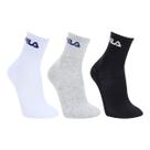 Kit Meia Fila Cano Médio Logo c/ 3 pares