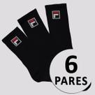 Kit Meia Fila Fbox 6 Pares Cano Alto Preto