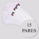 Kit Meia Fila Light 15 Pares Cano Curto Branco
