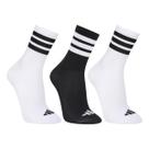 Kit Meia Infantil Adidas Crew Com 3 Pares