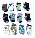 Kit Meia Infantil Bebê 12 Pares 12 a 24 Meses Coloridas