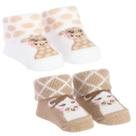 Kit Meia Infantil Com 2 Pares Recém-Nascido Menina Pimpolho