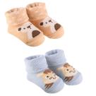 Kit Meia Infantil Com 2 Pares Recém-Nascido Menino Pimpolho
