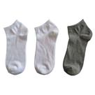 Kit Meia Jogg 3 Pares Branco e Cinza Basic+ 27-33 Branco/Cinza