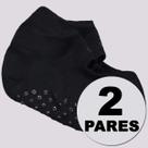 Kit Meia Lupo Performance Sapatilha Pilates 2 Pares Feminina Preta