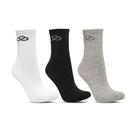 Kit Meia Masculina Adulta Média Olympikus Branca E Preta 3 Pares