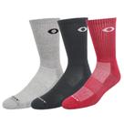 Kit Meia Oakley Essential New Crimson Cano Longo Com 3 Pares