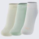 Kit Meia Puma Cano Baixo 3 Pares Feminina Verde Off White e Branca