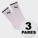 Kit Meia Puma Cano Longo 3 Pares Branca