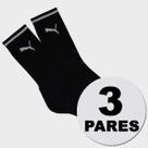 Kit Meia Puma Cano Longo 3 Pares Preta