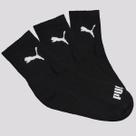 Kit Meia Puma Cano Médio 3 Pares Feminina Preta