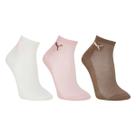 Kit Meia Puma Cano Médio Esportiva C/ 3 Pares Feminina