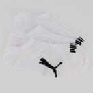 Kit Meia Puma Sapatilha 3 pares Branca