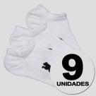 Kit Meia Puma Sapatilha 9 Pares Infantil Branca