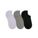 Kit Meia Sapatilha Esportiva Feminina 3 Pares Lisas