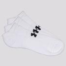 Kit Meia Under Armour Core Cotton NS 3 Pares Branca