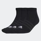 Kit Meias Amortecidas Cano Baixo Adidas 3 Pares Preto