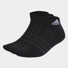 Kit Meias Cushioned Sportswear Ankle Curto Adidas 3 Pares Preto