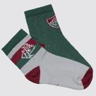 Kit Meias Fluminense 2 Pares Juvenil Verde e Cinza Kit Meias Fluminense 2 Pares Juvenil Verde e Cinza
