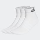 Kit Meias Médio Cushioned Sportswear Ankle Adidas 3 Pares Branco