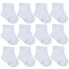 Kit Meias para Bebê Branca 12 Pares