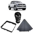 Kit Melhoria do câmbio Manual Amarok 2011 a 2020 Manopla e Aro com coifa material sintético