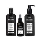 Kit men barber - shampoo 3 em 1 + óleo de barba + shaving gel